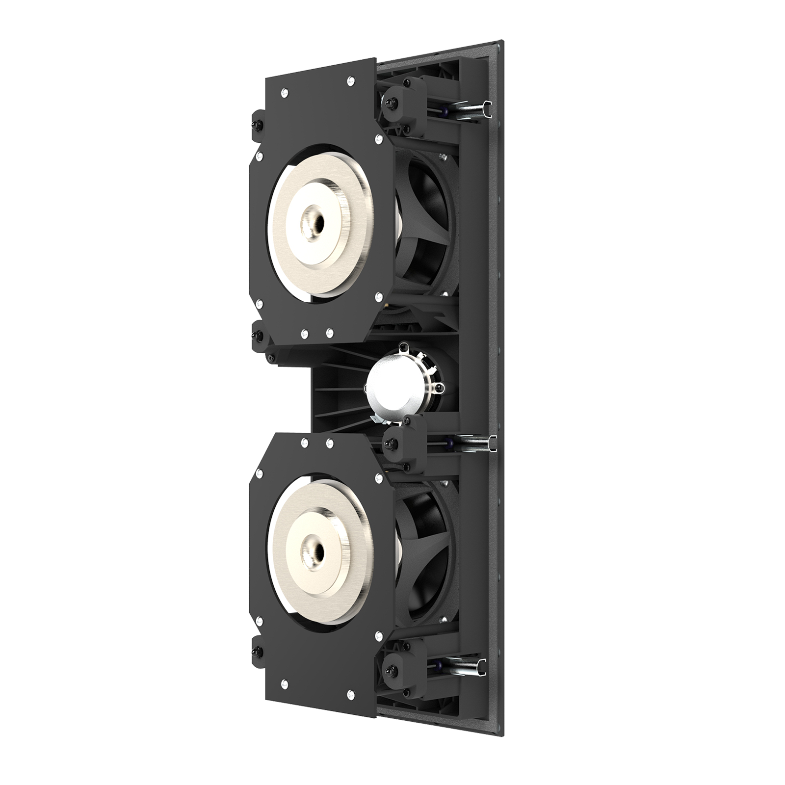 SCL-7 - Black - 2-Way Dual 5.25-inch (130mm) In-Wall Loudspeaker - Back