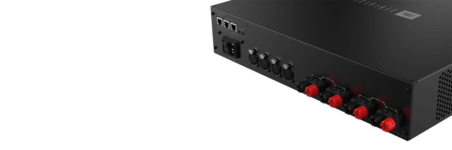 Flexible design with bridgeable channels - suitable for all JBL Synthesis loudspeakers