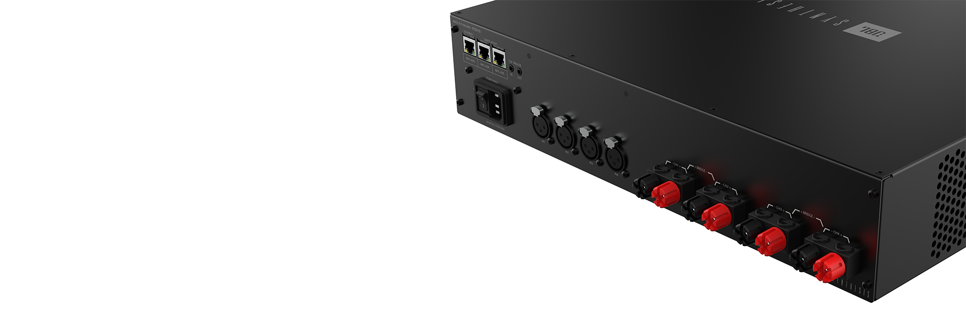 Flexible design with bridgeable channels - suitable for all JBL Synthesis loudspeakers