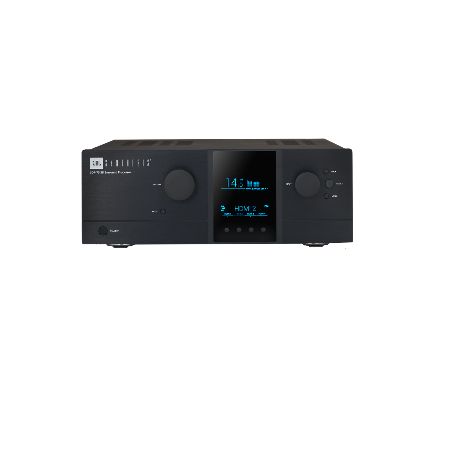 SDP-75 - Black - 16-, 24-, or 32-channel Immersive Surround Sound AV Preamplifier - Front