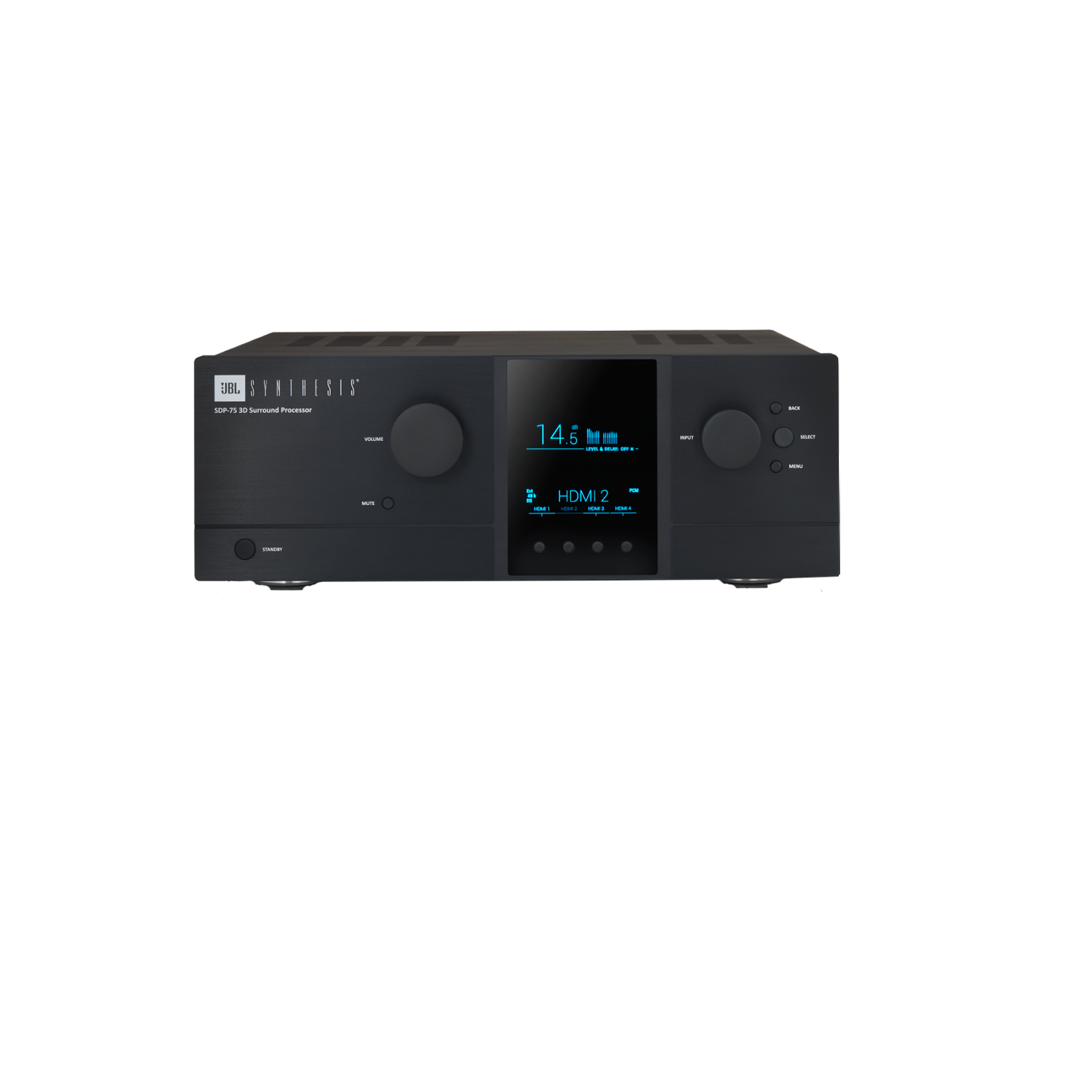 SDP-75 - Black - 16-, 24-, or 32-channel Immersive Surround Sound AV Preamplifier - Front