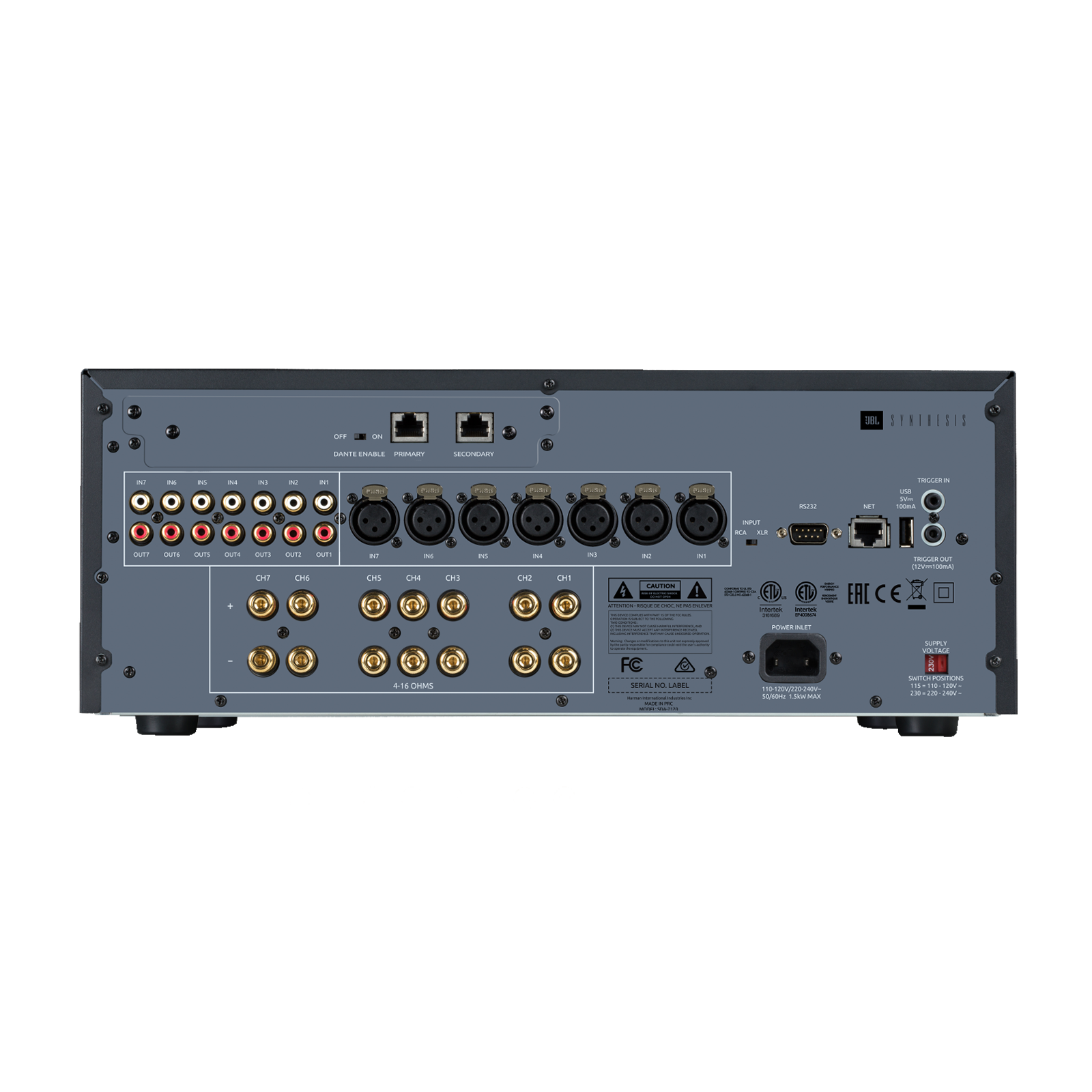 SDA-7120 - Black - 7-channel Class G Amplifier - Back