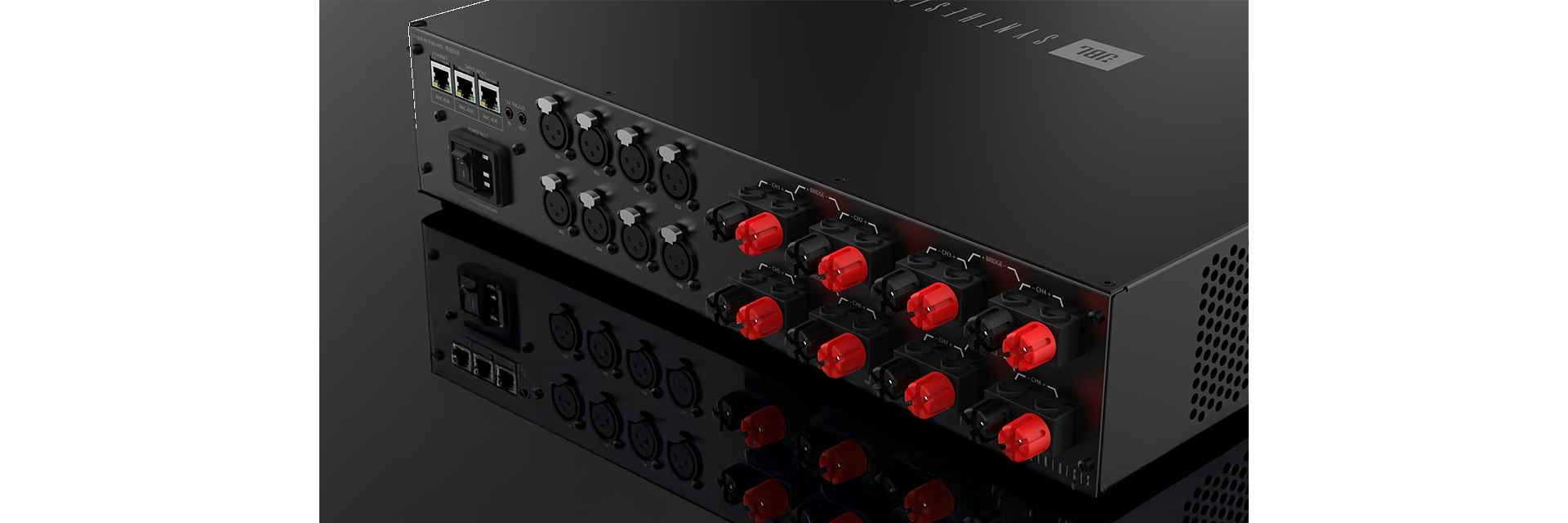Flexible design with bridgeable channels - suitable for all JBL Synthesis loudspeakers