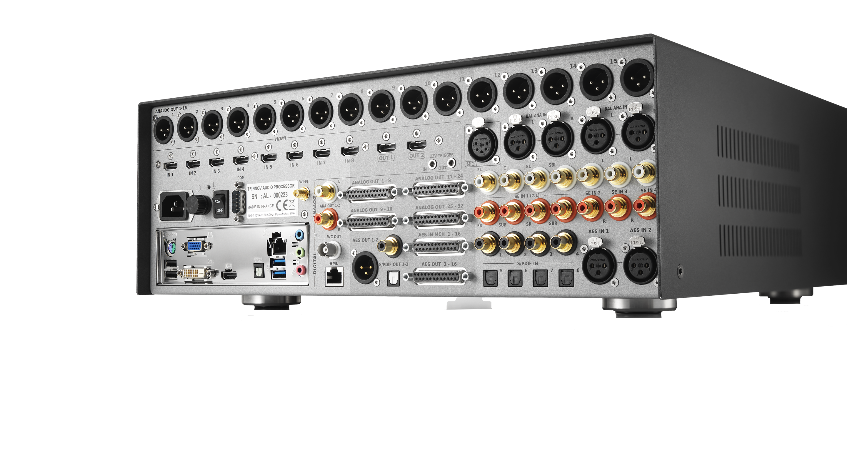 16 XLR Balanced Analog Outputs, Plus Additional AES Digital Outputs