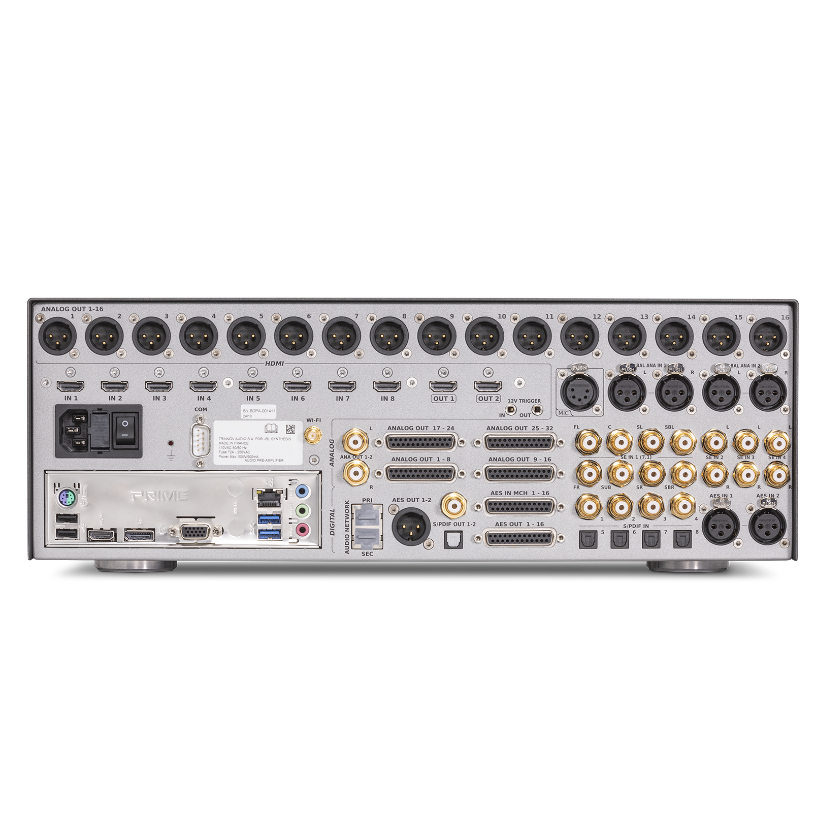 SDP-80 - Black - 36 Channel Immersive Audio Processor - Back