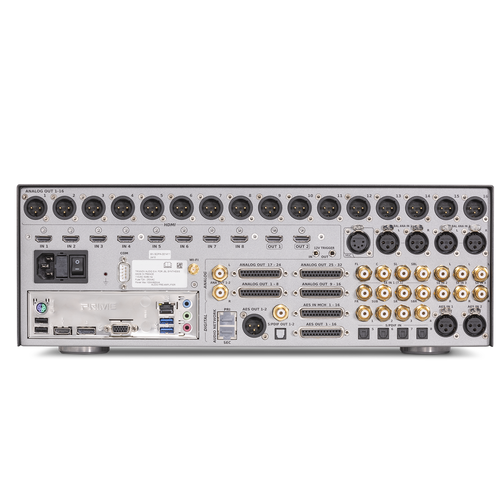 SDP-80 - Black - 36 Channel Immersive Audio Processor - Back