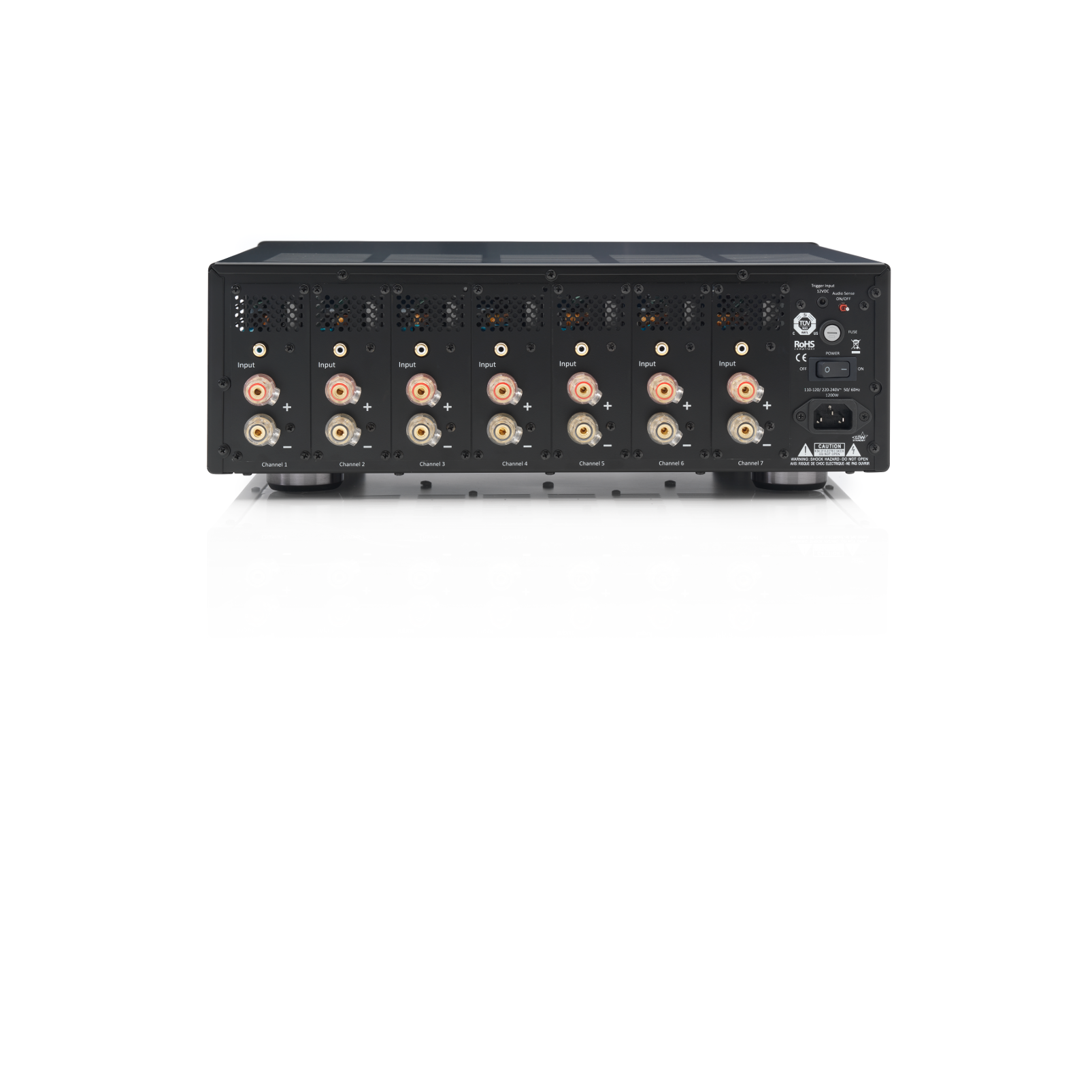 SDA 7200 - Black Lacquer - Multichannel Power Amplifier - Back