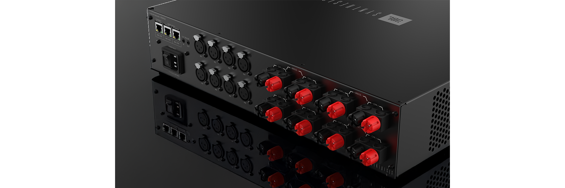 Flexible design with bridgeable channels - suitable for all JBL Synthesis loudspeakers