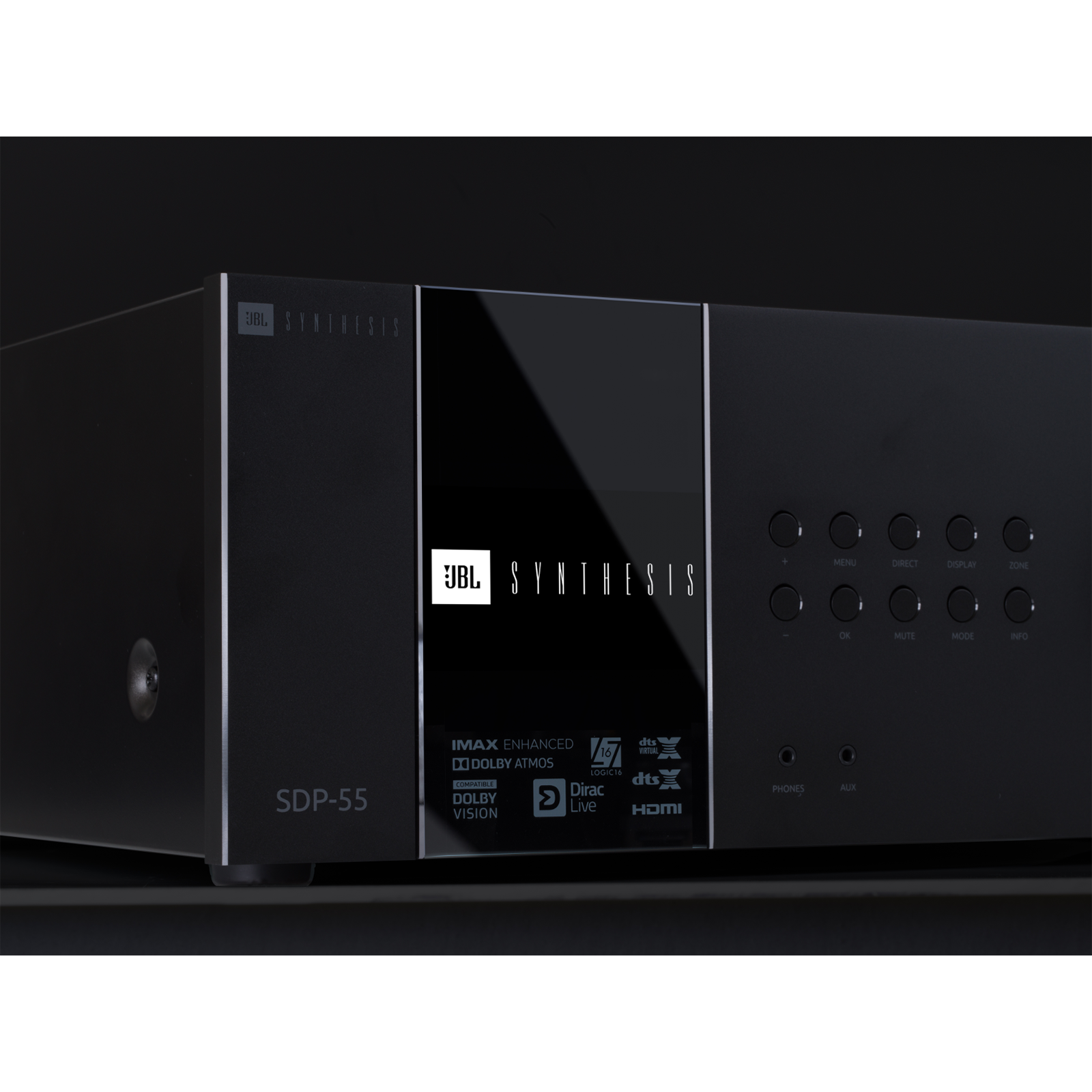 SDP-55 - Black - 16 Ch. Immersive Surround Sound Processor with Dante - Detailshot 1