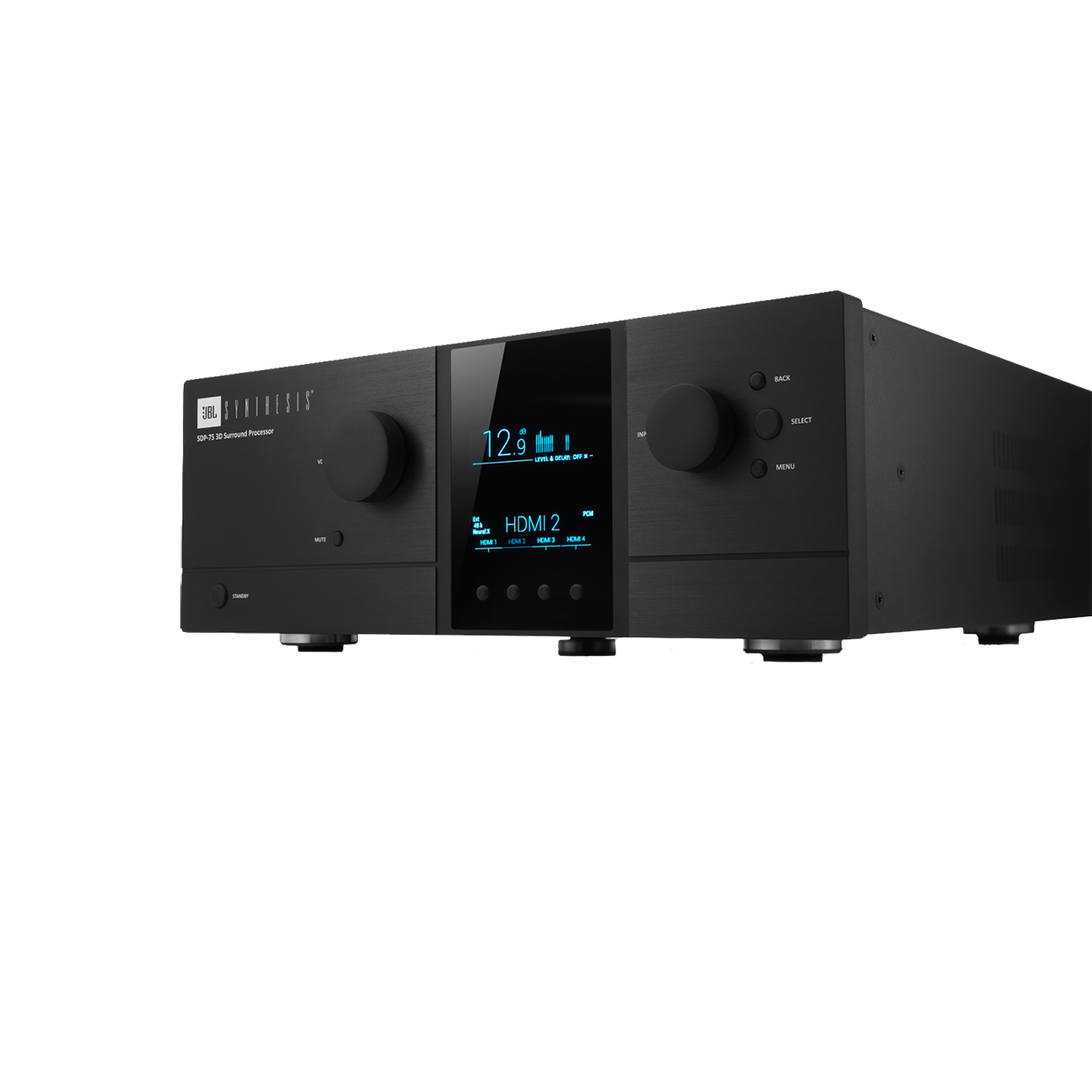 SDP-75 - Black - 16-, 24-, or 32-channel Immersive Surround Sound AV Preamplifier - Hero